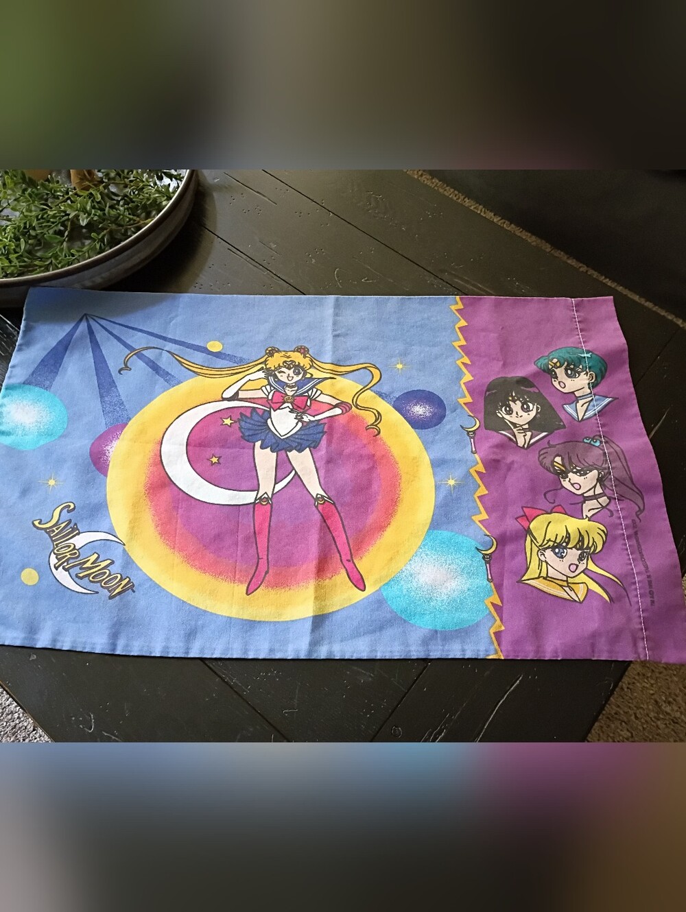 Vintage 1995 Sailor Moon Two Sided Design Single Pillow Case